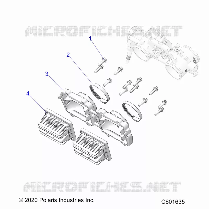 ENGINE, REED VALVE AND CORPS DE PAPILON ADAPTOR -S24TLP8RS (C601635)