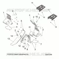 CHASSIS, PROTECTION D'EMBRAYAGE AND FOOTRESTS