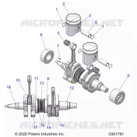 ENGINE, PISTON AND VILEBREQUIN