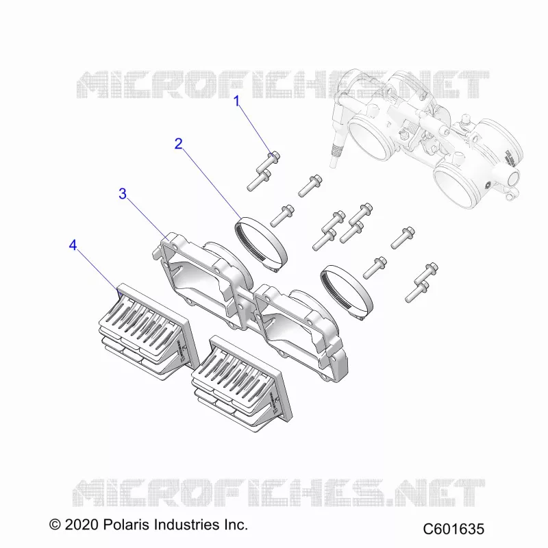 ENGINE, REED VALVE AND CORPS DE PAPILON ADAPTOR -S23TLC8RS/8RE (C601635)