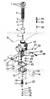 CARBURATEUR (500, SKS) 500 0972764, EUROPEAN 500 E972764, 500 SKS 0972564 AN (4938393839D003)