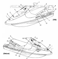 EMBLEMES SL 700 B974071, Intl. SL 700 I974071, SL 700 Deluxe B974072 and Intl (4940874087A008)