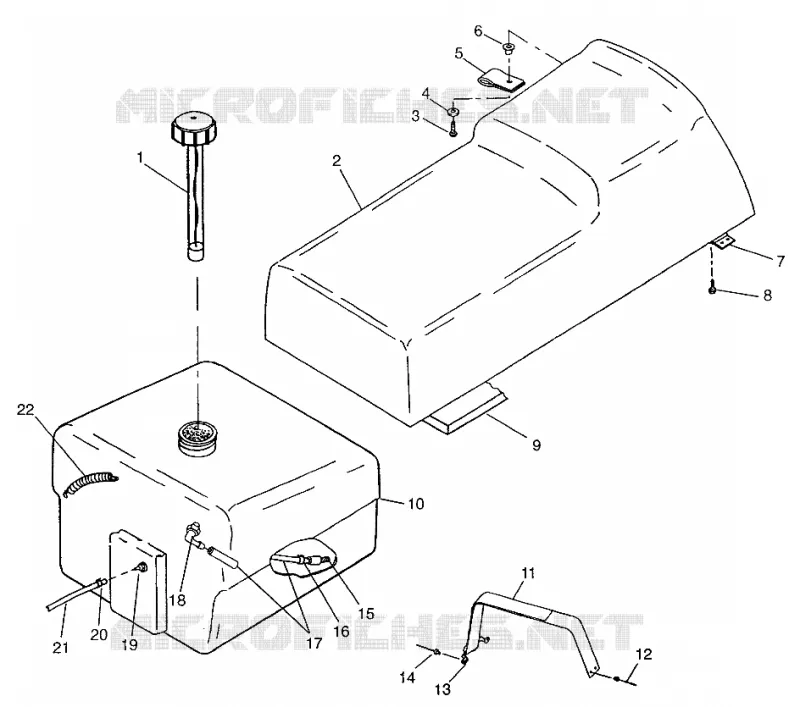 SIEGE ET RESERVOIR WIDETRAK LX 0972065 and  EUROPEAN WIDETRAK LX E972065 (4938223822A006)