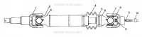 ARBRE DE TRANSMISSION ARRIERE  SPORTSMAN 500 W97CH50A (4939993999B004)