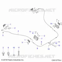 CHASSIS, CAPOT HINGE CABLE ASM.