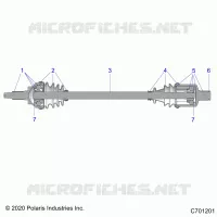 SYSTÃˆME DE TRANSMISSION, FRONT HALF SHAFT