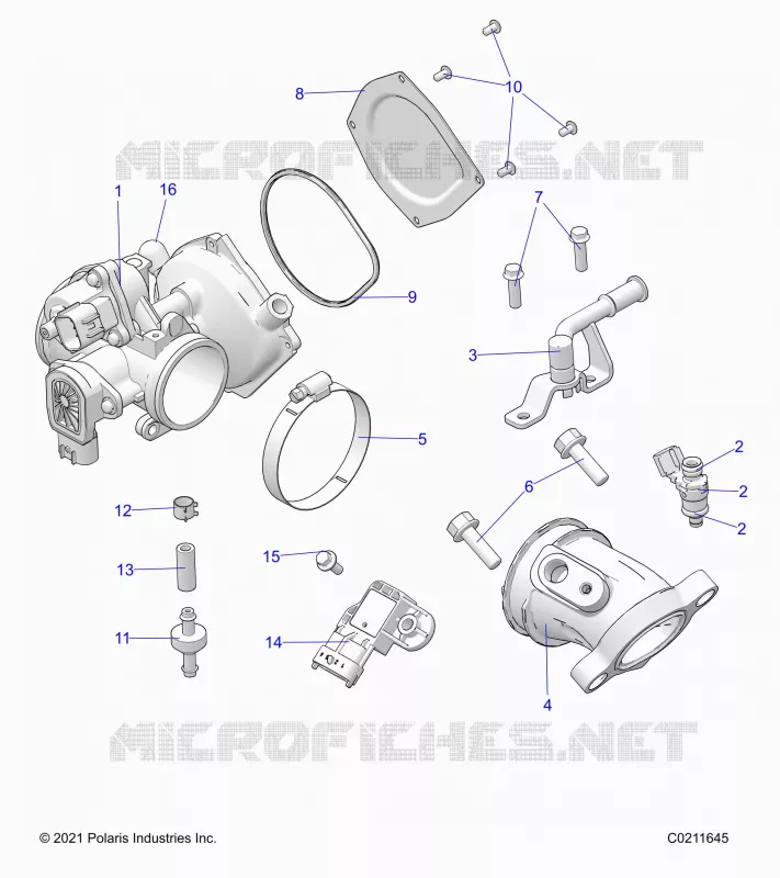 ENGINE, CORPS DE PAPILON AND FUEL RAIL