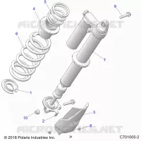 SUSPENSION, REAR SUPPORT AMORTISSEUR 