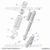 SUSPENSION, REAR SUPPORT AMORTISSEUR , STANDARD/PREMIUM