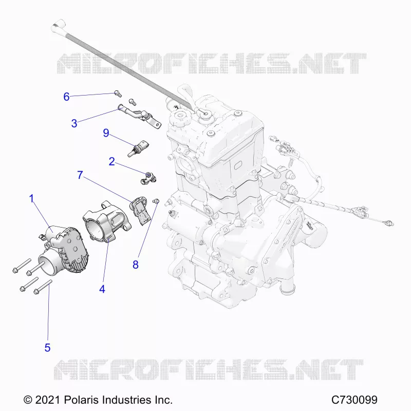 ENGINE, CORPS DE PAPILON AND FUEL RAIL