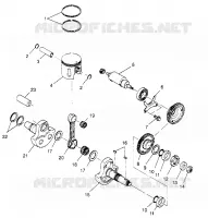 PISTON ET VILEBREQUIN 6X6 400L, U.S. W958740, SWEDISH S958740 AND NORWEGIAN (4930273027D011)