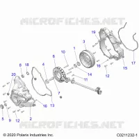 ENGINE, STATOR COVER AND FLYROUE