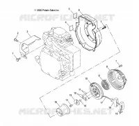 ENGINE, RECOIL DEMARREUR AND BLOWER HOUSING - S19WAA1ASA/AEA (4997579757B07)  120 polaris-tout-terrain-atv-quad 2019 120 INDY 118858
